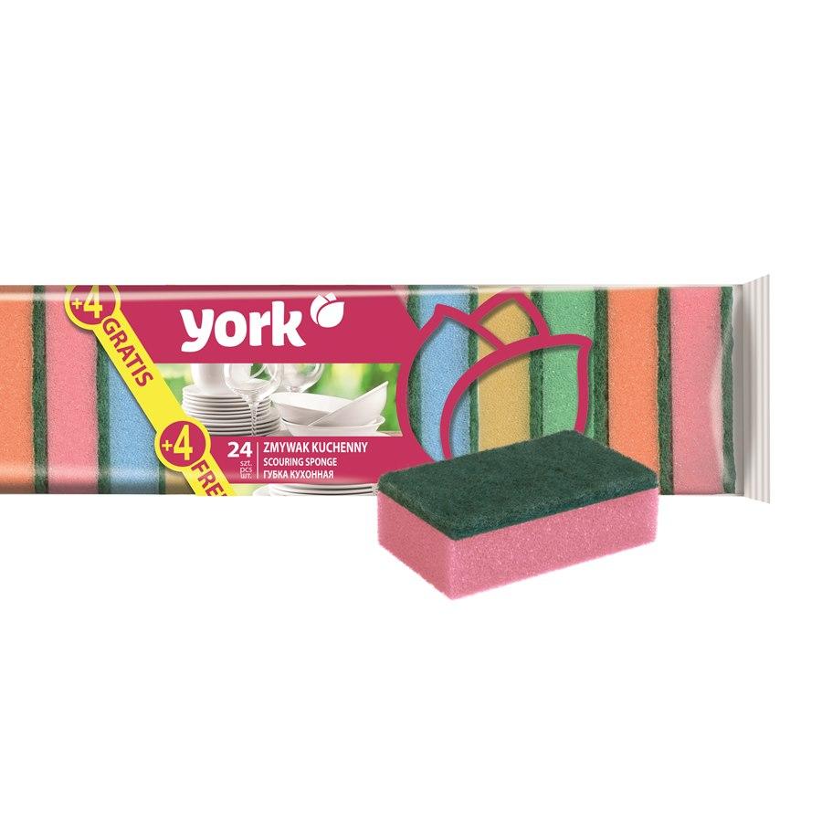 030140_1.jpg Zmywak kuchenny gąbki 24+4 gratis YORK 030140 - obrazek 1