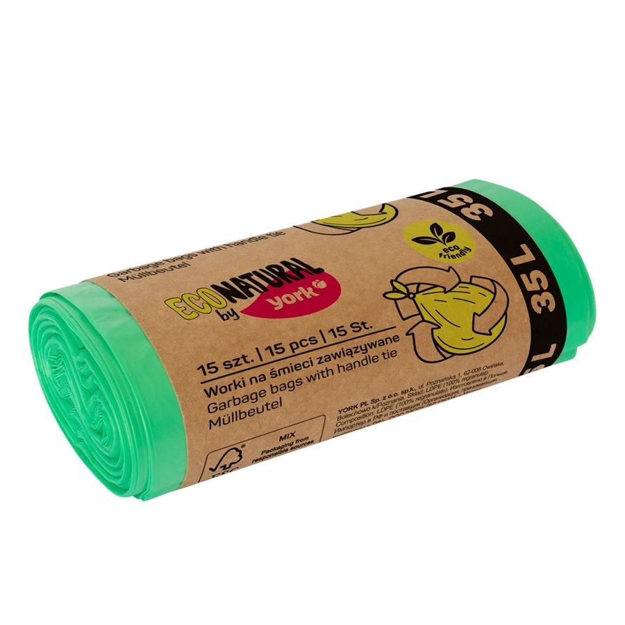 090050.jpg Worki na śmieci zawiązywane 35L ECO YORK - obrazek 1