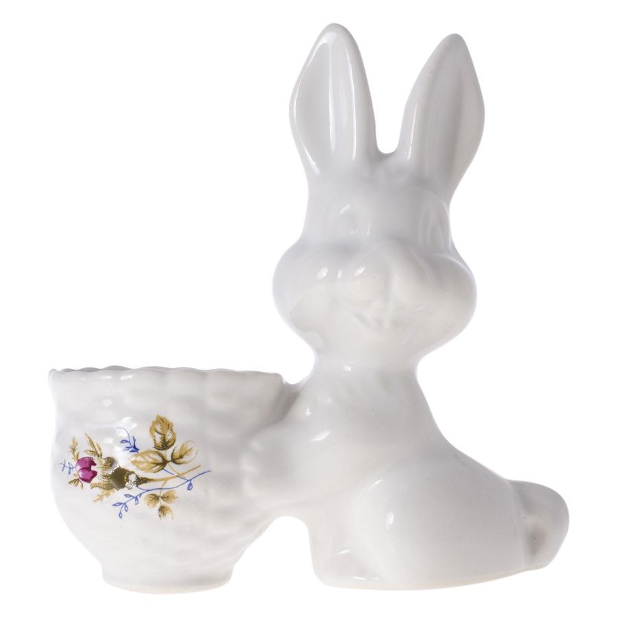 od8510.jpg Zając z kielichem na jajko róża ODELO - obrazek 1