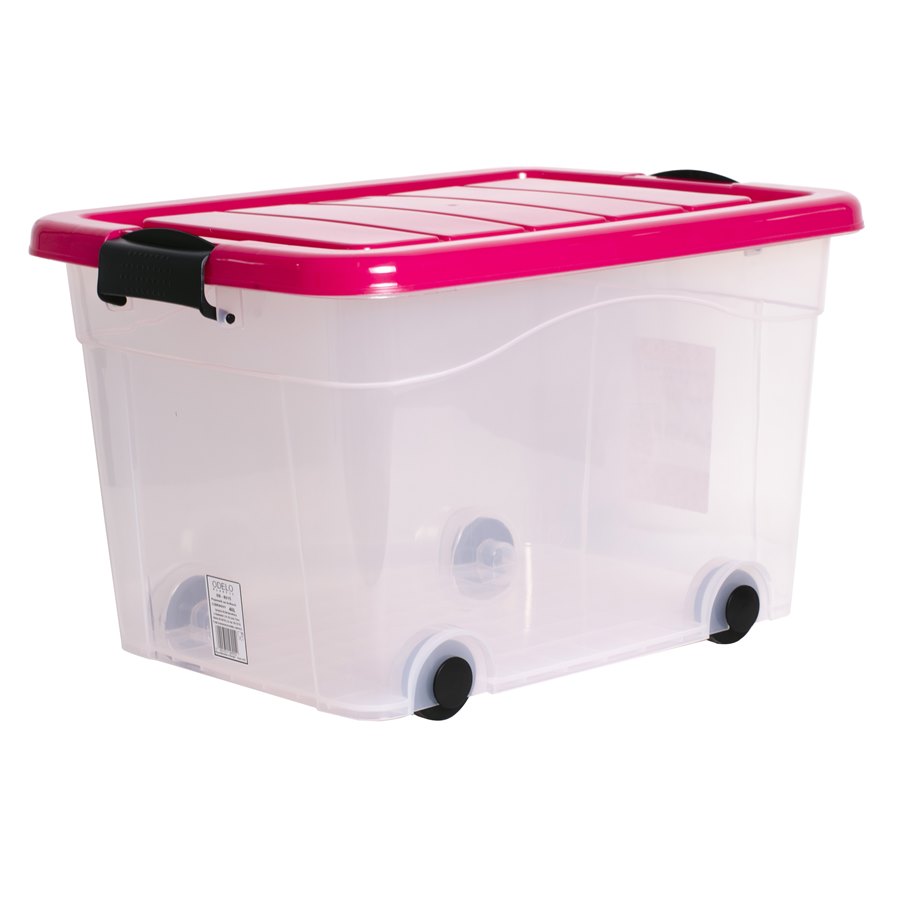 695381eff3a6db9fc6b2d7a2a2a413d0.jpg Pojemnik na kółkach 40L malinowy.pok ^/OD8015 - obrazek 1