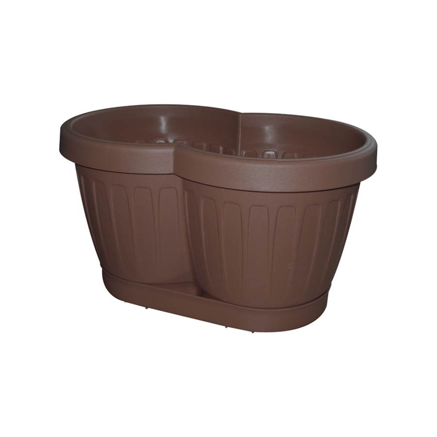 768a2e31587d47ee510b89ece053ca94.jpg Skrzynka balkonowa 30 brąz PETUNIA z podst/DI0053 - obrazek 1