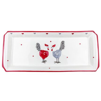 Talerz na ciasto ODELO RILLA 33,5x13cm kury 1szt.