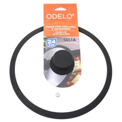 Pokrywa szklana ODELO SELIA silikonowy rant 24cm 1szt.