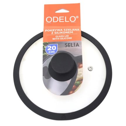 Pokrywa szklana ODELO SELIA silikonowy rant 20cm 1szt.