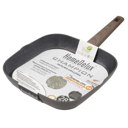 Patelnia grill HOME DELUX 28cm pow.Greblon 1szt.