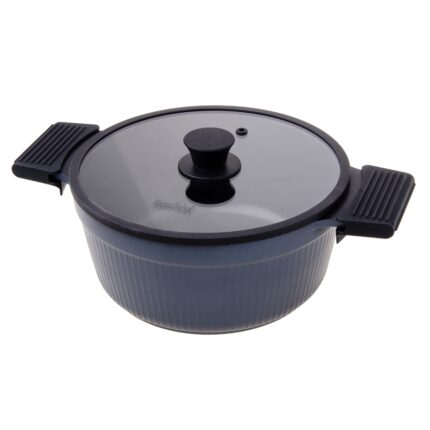 Garnek z pokrywą HOME DELUX 24cm pow.Greblon 1szt.