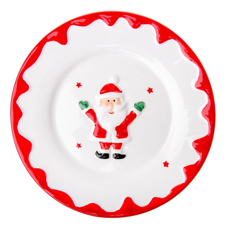 570189f3a300815352c3fe8d43f5f9c6.jpg TALERZ DESEROWY NIKLAS ODELO 19,5CM ŚWIĄTECZNY MOTYW MIKOŁAJA 1szt. - obrazek 1