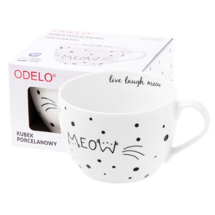Kubek ODELO RENE porcelanowy 500ml meow 1szt.