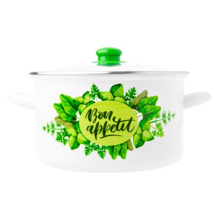 Garnek emaliowany ODELO BON APPETIT prosty 22cm 4,7l biały 1szt.