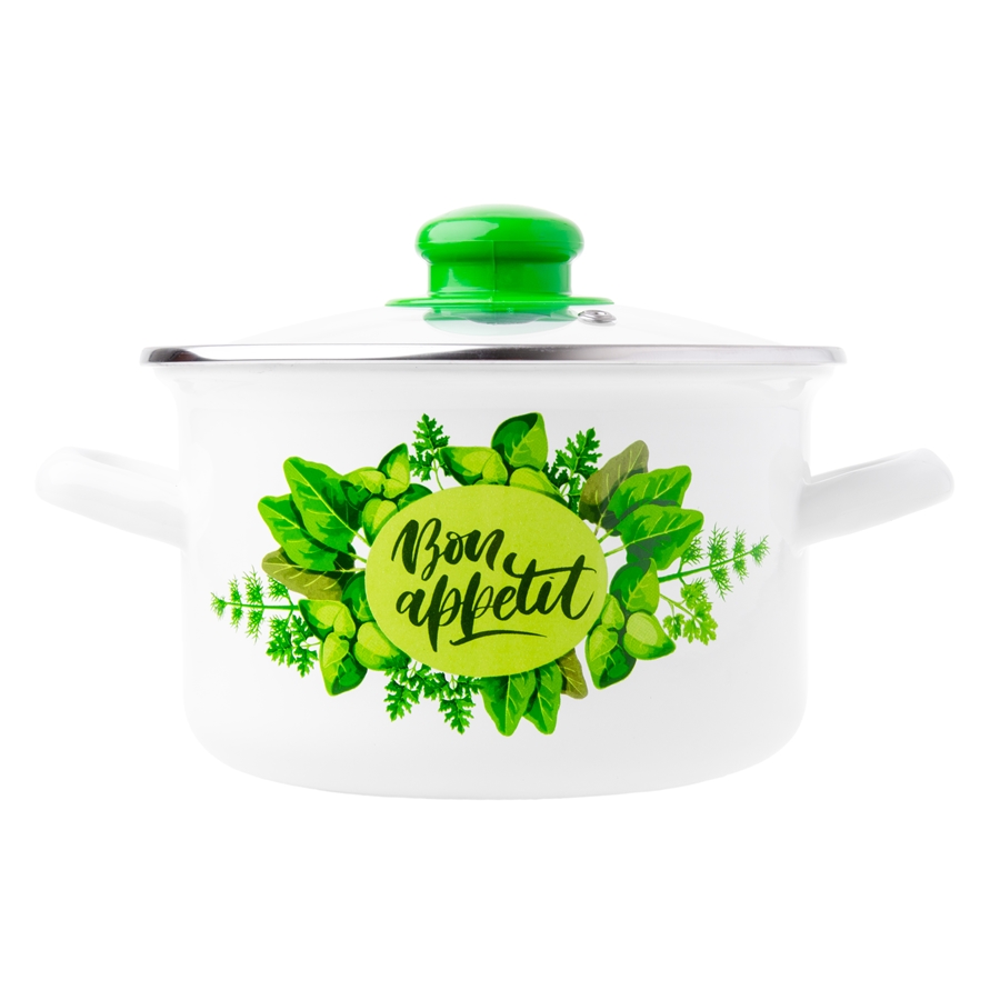 ffb7a0027451698e23b744aa15f5031b.jpg GARNK EMALIWANY ODELO BON APPETIT 16CM 2,0L BIAŁY 1SZT. - obrazek 1