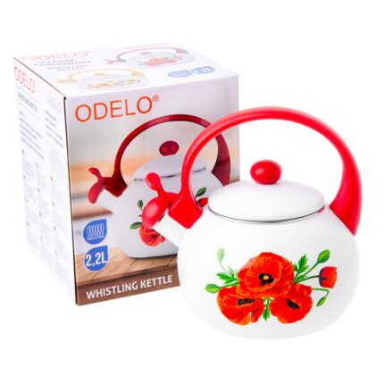 Czajnik emaliowany ODELO AMELIO 2,2L Poppy 1szt.