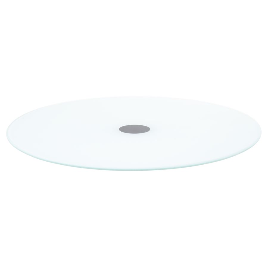 5a7666dd4b297e8a4ca2f57c81d58ee1.jpg Patera obrotowa ODELO ELINE biała szklana 30cm 1szt. - obrazek 1