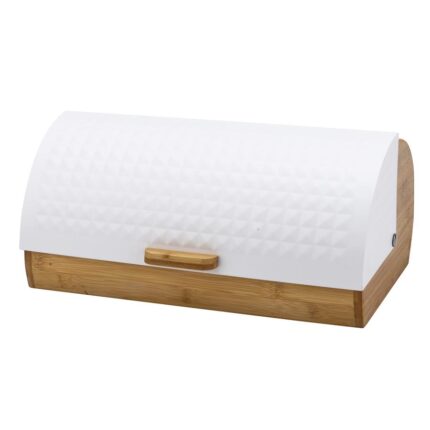 Chlebak bambusowy ODELO DEVIN biały 36x25x16,8 1szt.