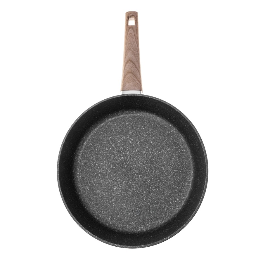 Patelnia ODELO CHAMPION 28 cm Greblon C3 indukcja — profil naczynia i uchwyt — zdjęcie 4