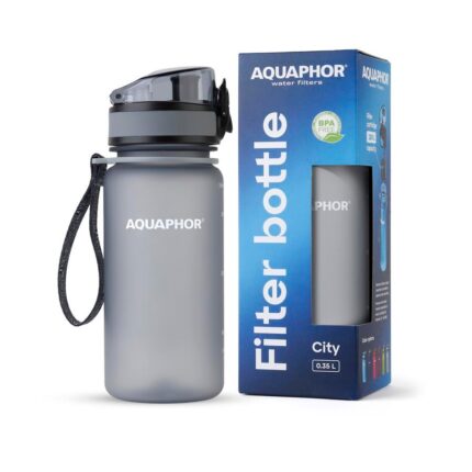Butelka filtrująca AQUAPHOR CITY 350 ml szara — produkt i wyposażenie — zdjęcie 1