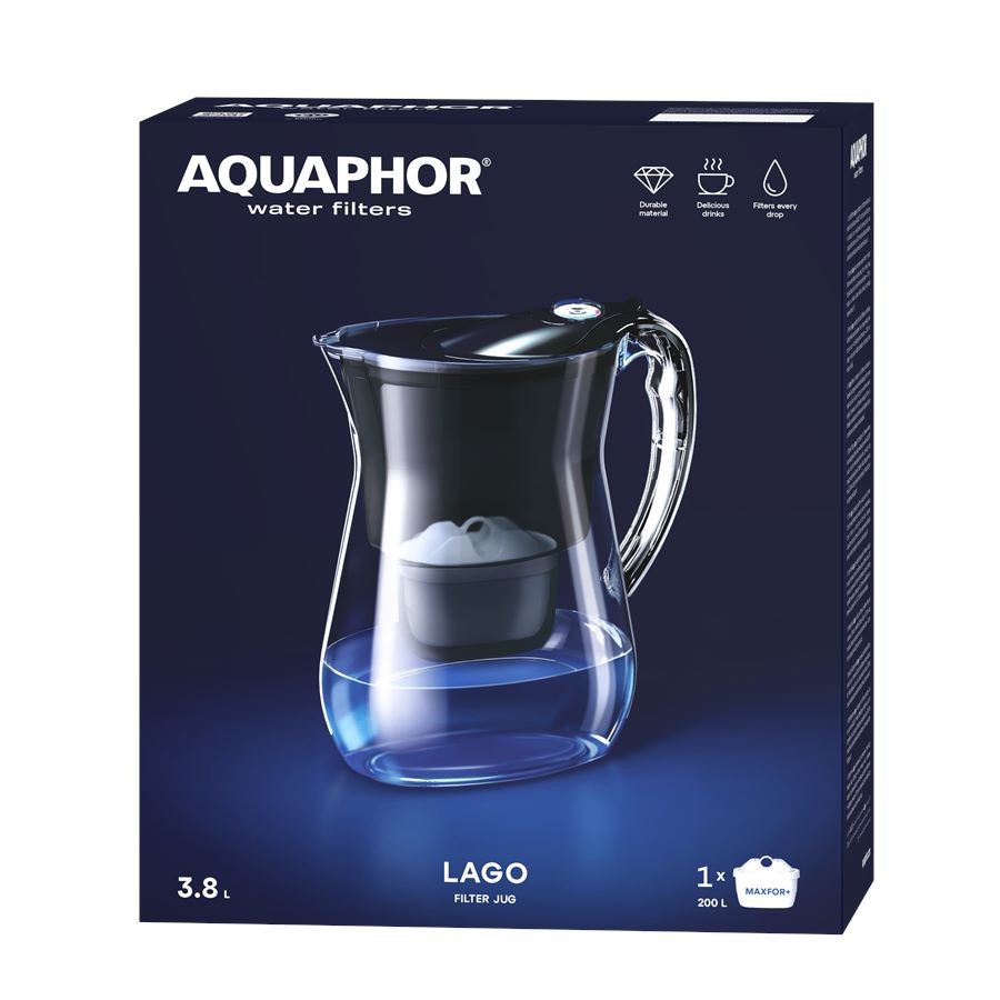Dzbanek AQUAPHOR LAGO 3,8 L czarny + 1 wkład — szczegóły produktu — zdjęcie 3