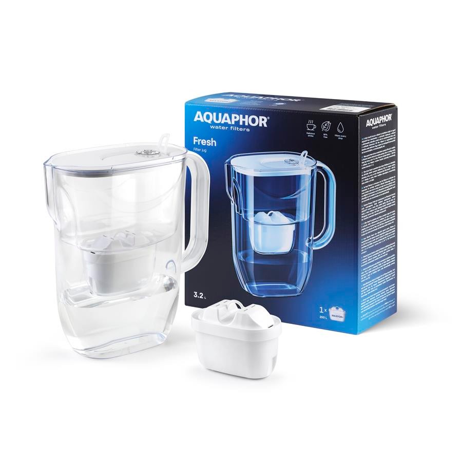 Dzbanek AQUAPHOR FRESH 3,2 L biały + 1 wkład — produkt i wyposażenie — zdjęcie 1