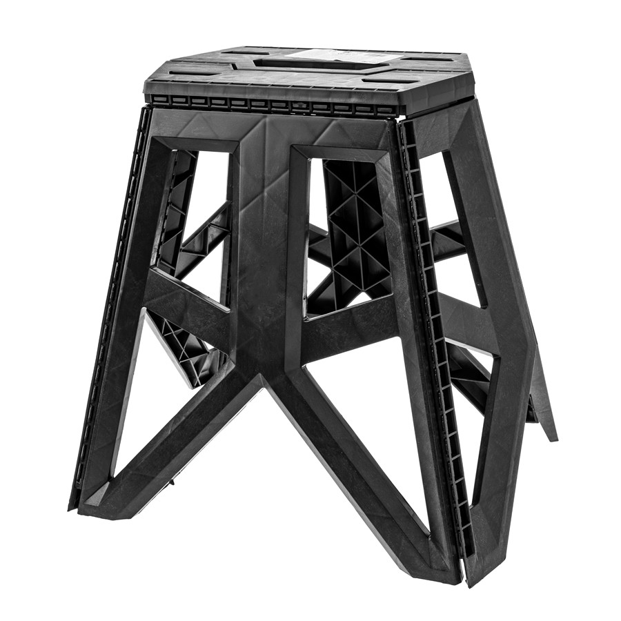 Taboret składany HUBI DIHOME 29x20x40 cm czarny 1 szt. — oryginalne zdjęcie — zdjęcie 1