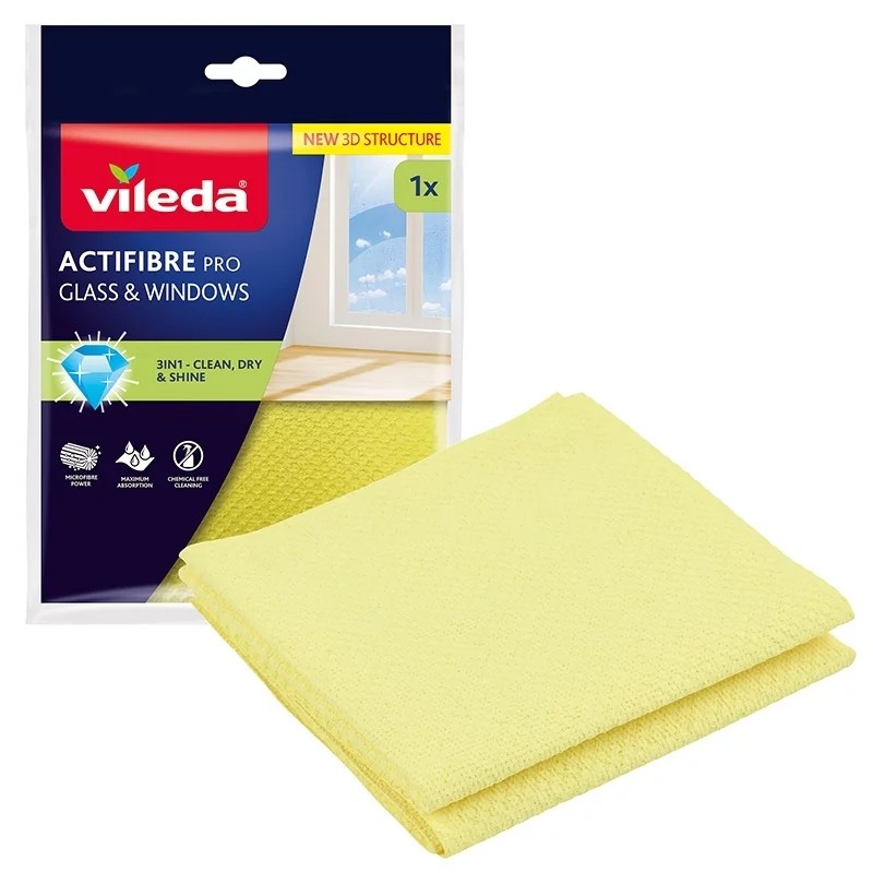 Ściereczka do szyb i szkła Vileda Actifibre Pro 1 szt. — oryginalne zdjęcie — zdjęcie 1
