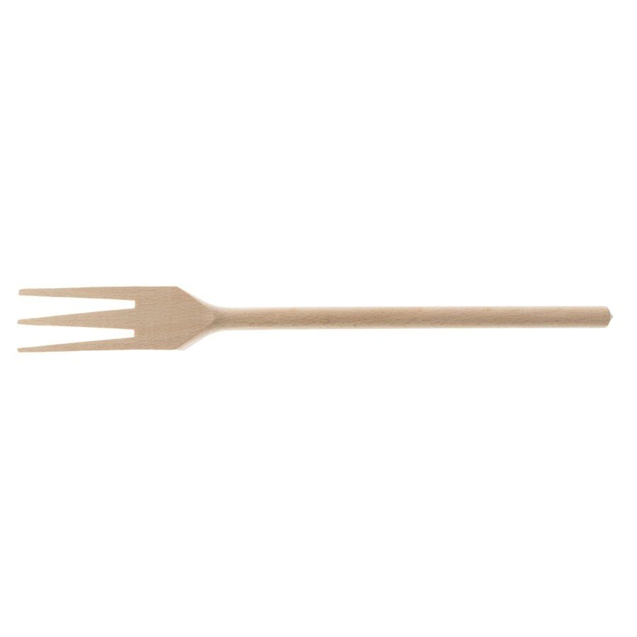 Widelec kuchenny drewniany wygięty 3 zęby 30 cm — fotografia produktu, ujęcie 2 — zdjęcie 3